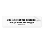PICKUP LINES - "Let's get warm and snuggle" bumper stickers