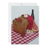 Picnic basket and watermelon slices custom announcement
