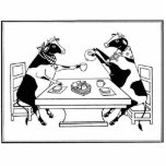 Picnic Cows Photo Sculpture Magnet 2"x3" photo sculptures