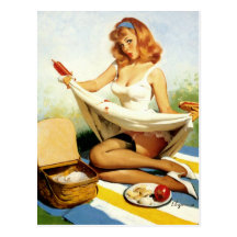 Picnic Pin-Up Post Cards