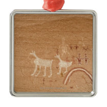 Pictographs on sandstone canyon walls in Canyon Christmas Tree Ornaments