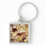 Picture Books in Winter Keychain