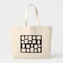 Picture Frame Landscape Black The MUSEUM Zazzle Canvas Bag