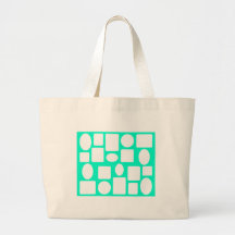 Picture Frame Landscape Cyan The MUSEUm Zazzle Tote Bag