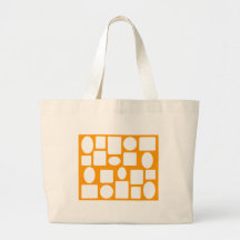Picture Frame Landscape Orange The MUSEUM Zazzle Canvas Bag