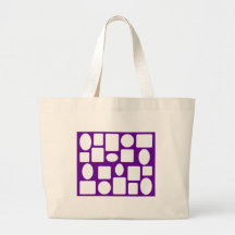 Picture Frame Landscape Purple The MUSEUM Zazzle Tote Bags