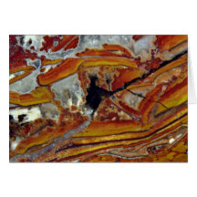 Picture of Orange and yellow jasper Greeting Cards