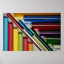Picture of Rolls of coloured foil and paper Poster