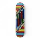 Picture of Rolls of coloured foil and paper skateboards