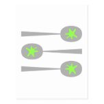 Picture Spoons with Green Splat. postcards