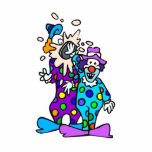 Pie Splat Clowns photo sculptures