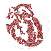 Piece O' My Hearts Round Sticker