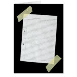 Piece of blank writing paper cards