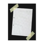 Piece of blank writing paper postcards