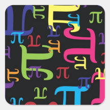 Piece of the Pi Square Stickers