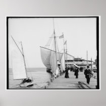 Pier, Atlantic City, N.J. c1905 Vintage Poster