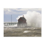 PIER LIGHTHOUSE vs MONSTER WAVES postcards