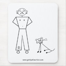 Pierced and dog mousepad