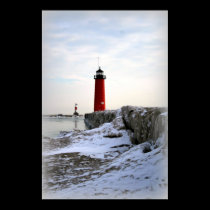 Pierhead Lighthouse, Kenosha Wisconsin posters