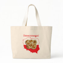 Pierogi Smacznego Polish Map Canvas Bag