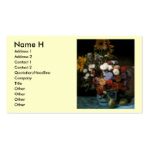 Pierre-Auguste Renoir's Flowers in a Vase (1869) Business Card