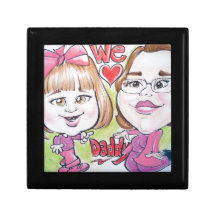 Pierre Bossier Mall Caricature Baby with Mum Keepsake Box