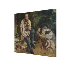 Pierre Joseph Proudhon  and his children Canvas Prints