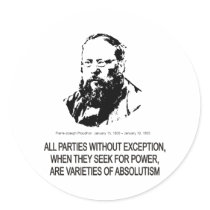 Pierre-Joseph Proudhon Round Sticker