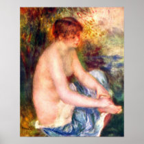 Pierre Renoir - Nude in blue Print