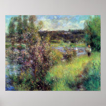 Pierre Renoir - The Seine at Chatou Posters