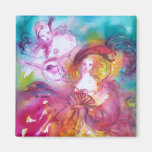 PIERROT AND ARLECCHINA Venetian Carnival, Fridge Magnet