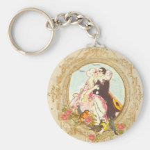 Pierrot and Columbine Keychains
