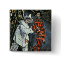 Pierrot and Harlequin , 1888 Button