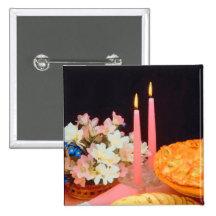 Pies And Candles Elegance Pinback Button