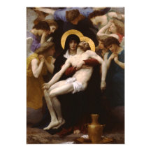 pieta Jesus Christ and Virgin Mary Invitation