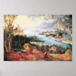 Pieter Bruegel-River Landscape with a sower Poster