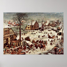Pieter Bruegel the Elder - Census at Bethlehem Print