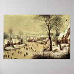 Pieter Bruegel-Winter landscape with skaters Poster