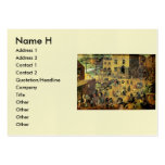Pieter Bruegel's "Children’s Games" - 1560 Business Cards