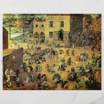 Pieter Bruegel's "Children’s Games" - 1560 Flyer Design