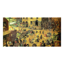Pieter Bruegel's "Children’s Games" - 1560 Picture Card