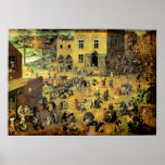 Pieter Bruegel's "Children’s Games" - 1560 posters