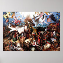 Pieter Bruegel's "The Fall Of The Rebel Angels" Posters