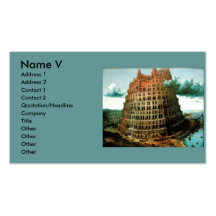 Pieter Bruegel's The "Little" Tower of Babel Business Card Template