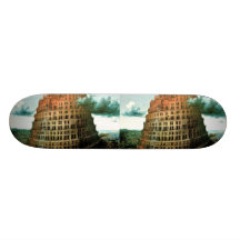 Pieter Bruegel's The "Little" Tower of Babel Skateboard Deck