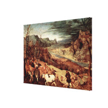 Pieter Bruegel's The Return of the Herd - 1565 Stretched Canvas Prints