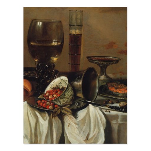 Pieter Claesz - Still life with drinking vases Postcards