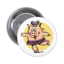 Pig Ballerina button
