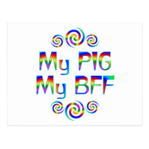 Pig BFF Postcard