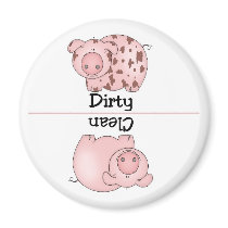 Pig Clean Dirty Dishwasher Magnet